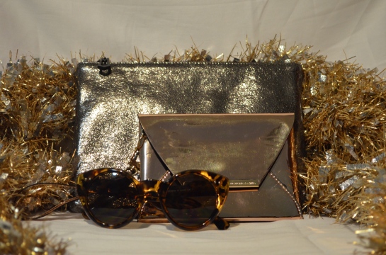 clutches and sunglasses